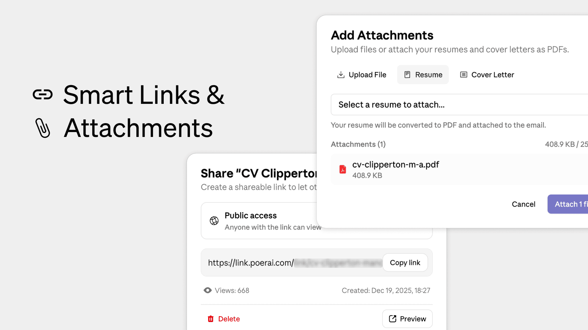 Attachments & Smart Links for Campaigns