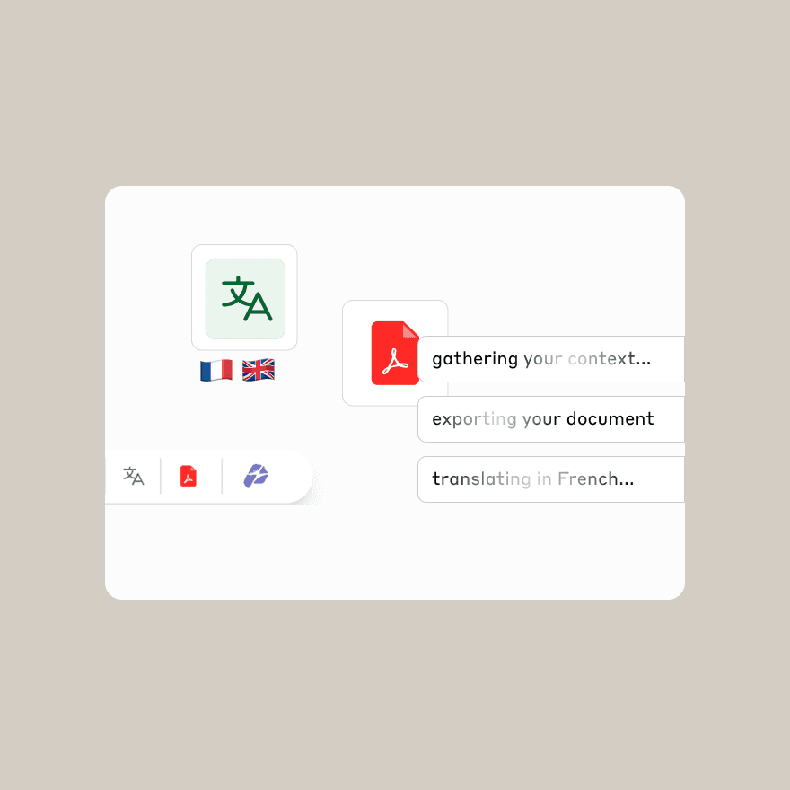 Translate, export or execute