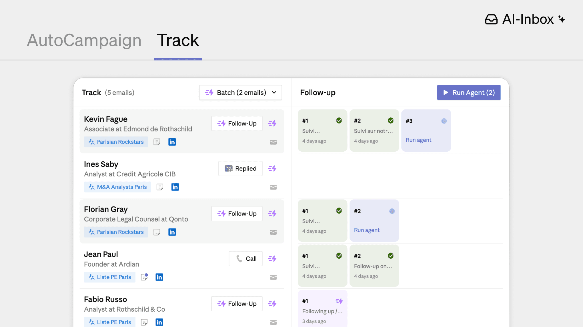 Track: Never Lose a Follow-Up Again